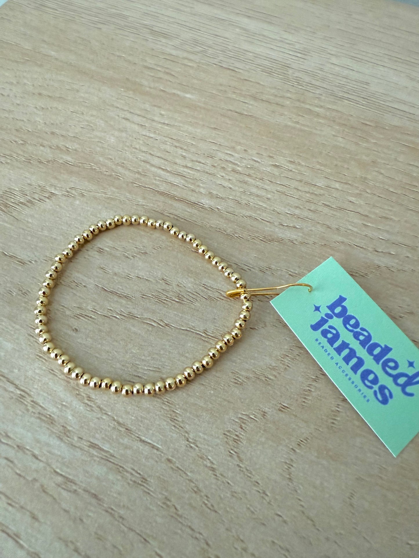 3MM Gold Beaded Bracelet