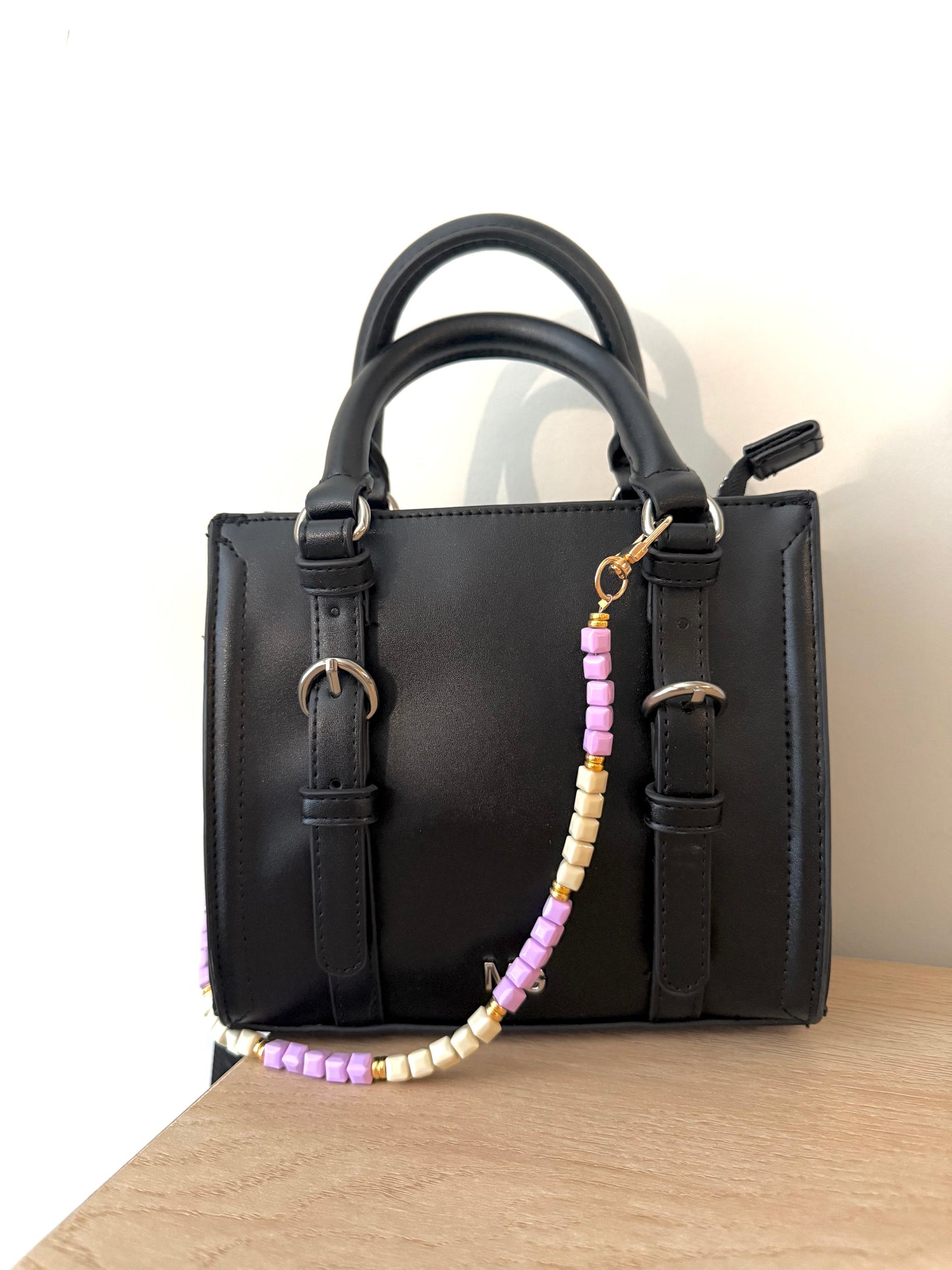 Purple Square Bag Charm