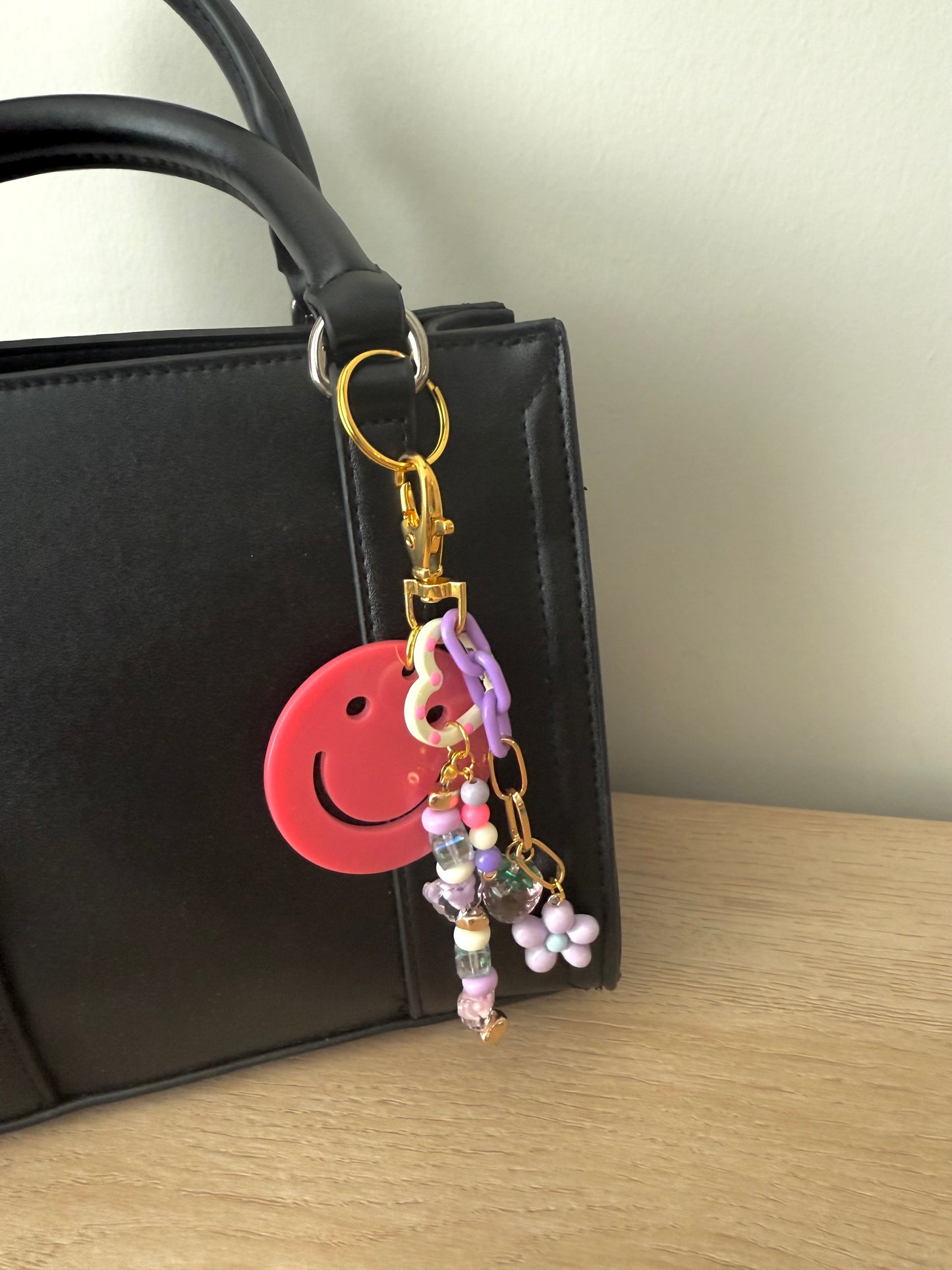 Dark Pink Bag Charm