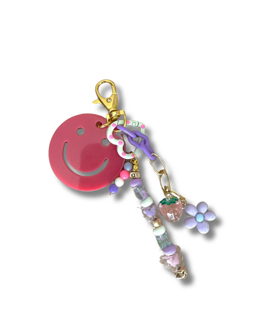 Dark Pink Bag Charm